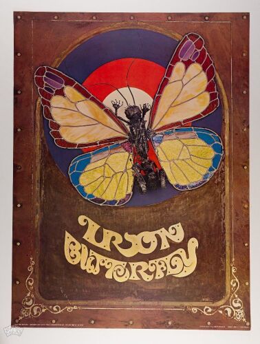 1969 Iron Butterfly Vintage Headshop Poster Mint 91