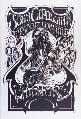 1989 Rick Griffin John Cippolina Tribute Fillmore Poster Mint 93