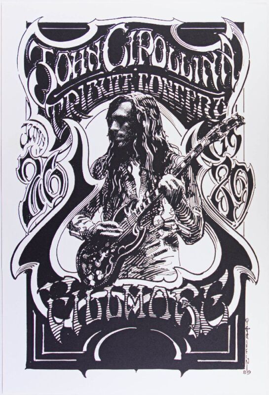 1989 Rick Griffin John Cippolina Tribute Fillmore Poster Mint 93