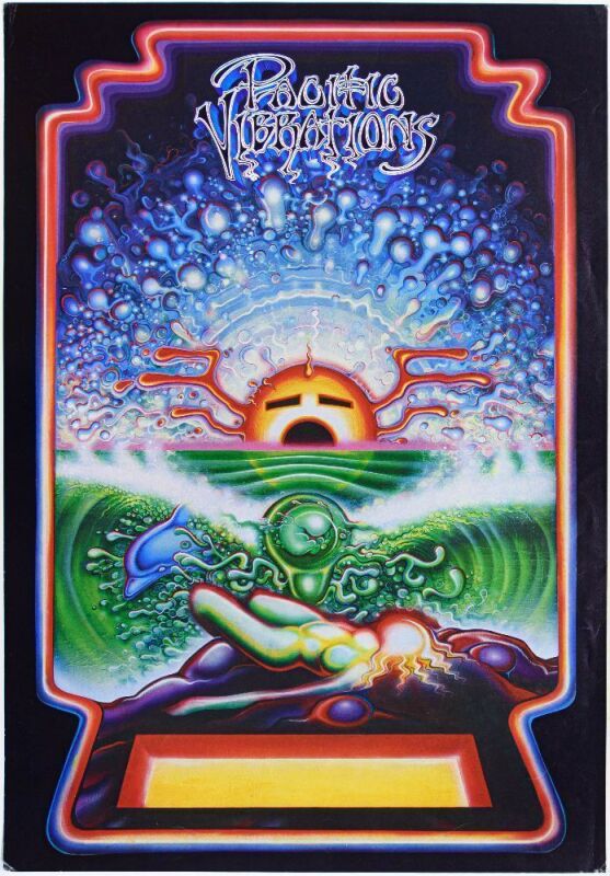 1989 Rick Griffin Pacific Vibrations Second Printing Poster Excellent 75