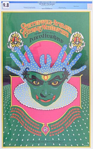 1968 FD-115 Steppenwolf Charley Musselwhite Avalon Ballroom Poster CGC 9.8