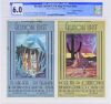 1969 BG-182 & 183 B.B. King Joe Cocker Ike & Tina Turner Fillmore West Double Postcard CGC 6.0
