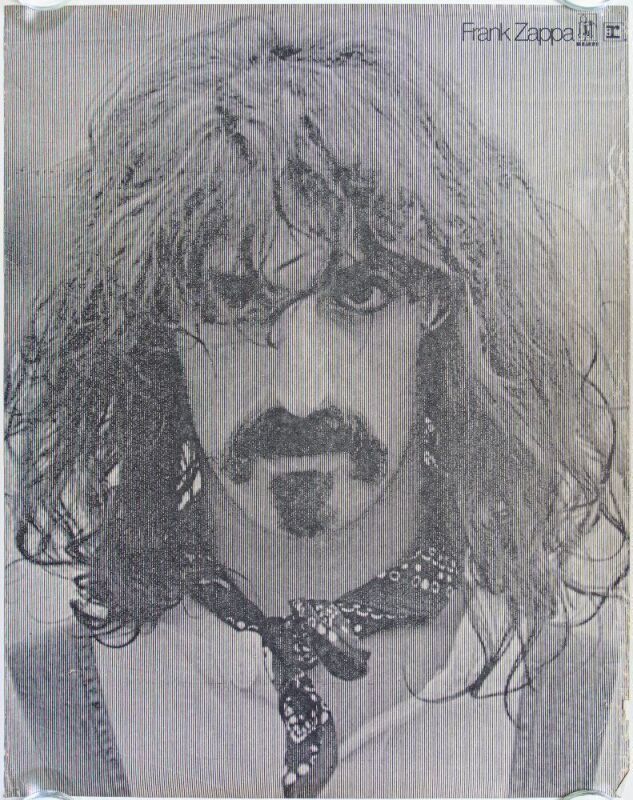 1970s Frank Zappa Reprise Records Promotional Poster Extra Fine 63