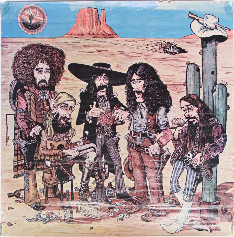 1972 New Riders of the Purple Sage Powerglide Promotional Poster Extra Fine 61