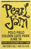 1995 Pearl Jam Neil Young Polo Field Golden Gate Park Poster Near Mint 83