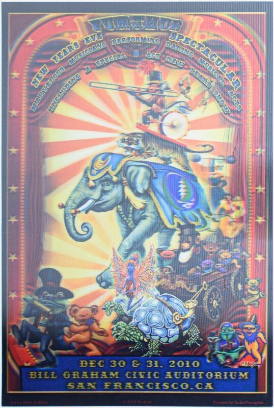2010 Furthur Phil Lesh Bob Weir New Years Eve Lenticular Poster