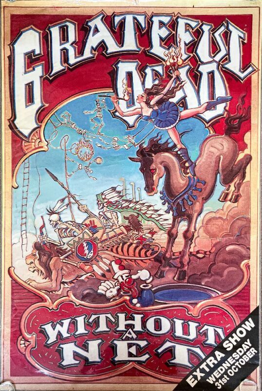 1990 Grateful Dead Without A Net Huge Subway Poster