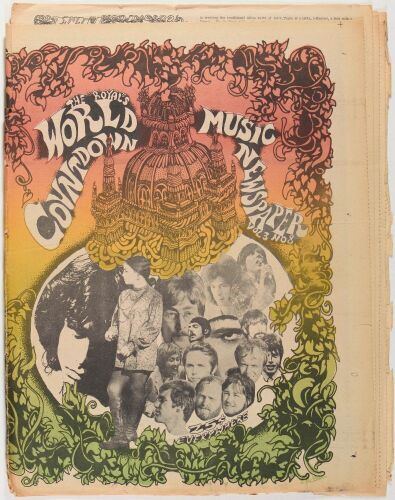 1967 Young Rascals Soul Survivors World Countdown Music Newspaper Vol. 3 No. 8 Extra Fine 63