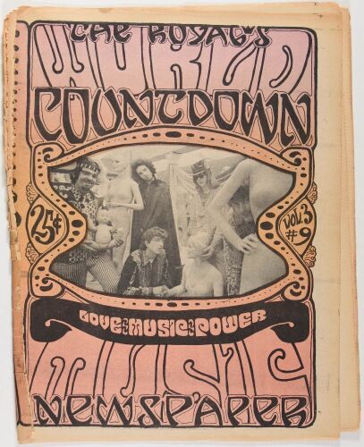 1967 Taj Mahal World Countdown Music Newspaper Vol. 3 No. 9 Extra Fine 61
