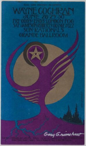 1968 G/G-680628 Wayne Cochran Grande Ballroom Detroit Signed Grimshaw Postcard Excellent 73