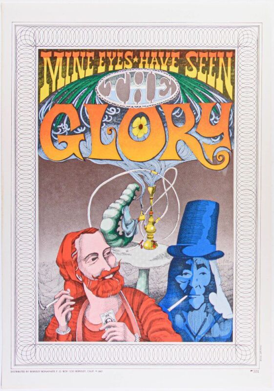 1967 Rick Griffin Mine Eyes Have Seen The Glory RP2 Headshop Poster Near Mint 87