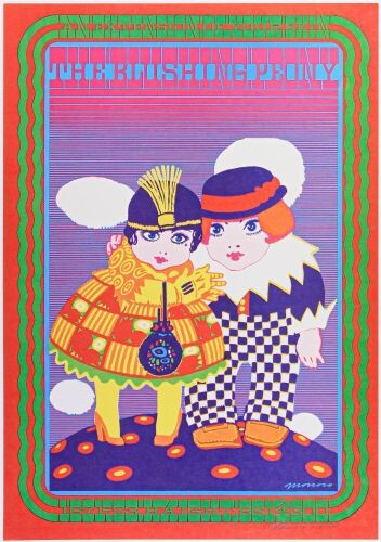1967 NR-17 The Blushing Peony Store Advertisement Signed Moscoso Poster Near Mint 89