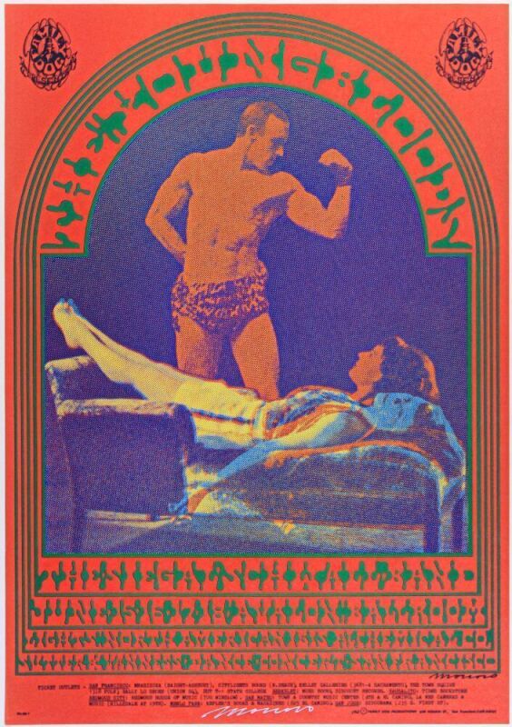 1967 FD-66 The Youngbloods Avalon Ballroom Signed Moscoso Poster Near Mint 89