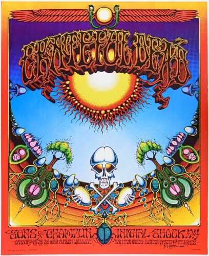 1969 AOR-2.24 Grateful Dead Aoxomoxoa Avalon Ballroom RP3 Poster Near Mint 85