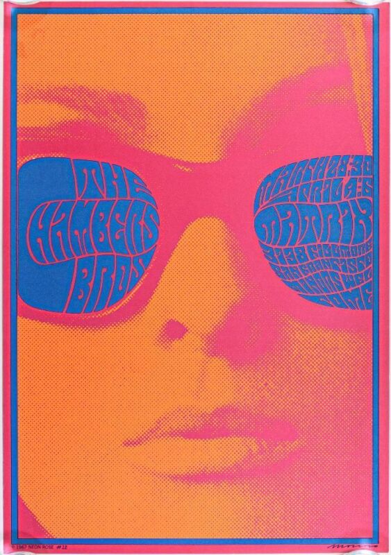 1967 NR-12 The Chambers Brothers The Matrix Poster Excellent 77