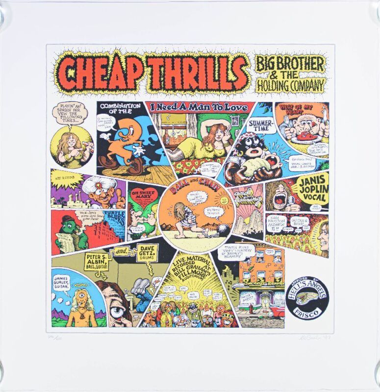 1997 R. Crumb Big Brother & The Holding Company Cheap Thrills LE Signed Crumb Poster Near Mint 87