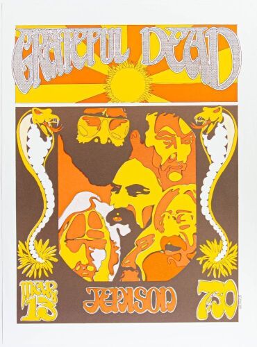 1971 Grateful Dead Jenison Field House East Lansing Poster Near Mint 87