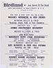 1965 John Coltrane Quartet Count Basie Woody Herman Birdland Jazz Club New York Flyer Extra Fine 63