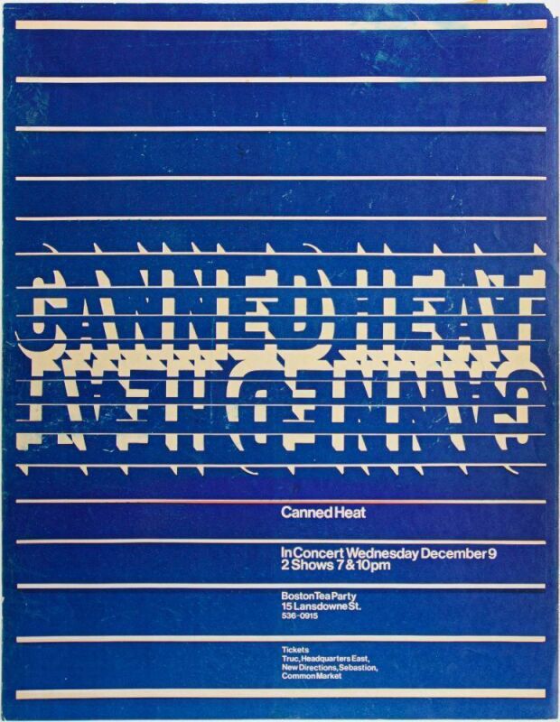 1970 Canned Heat Boston Tea Party Poster Extra Fine 65