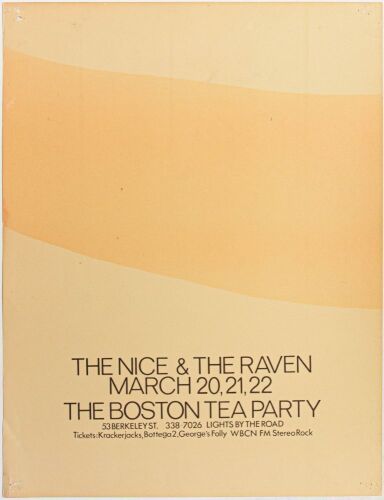 1969 The Nice The Raven The Boston Tea Party Poster Extra Fine 61