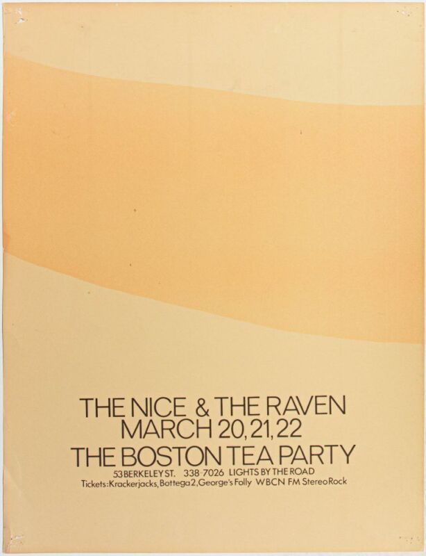 1969 The Nice The Raven The Boston Tea Party Poster Extra Fine 61