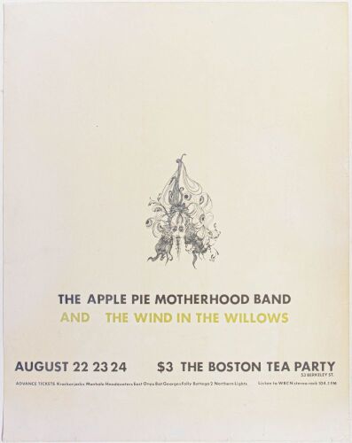 1968 The Apple Pie Motherhood Band Boston Tea Party Poster Fine 59 Restored