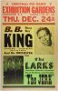 1964 B.B. King The Larks Exhibition Gardens Vancouver Cardboard Poster Extra Fine 65