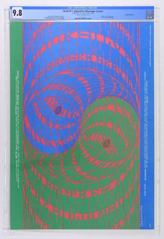 1967 FD-68 Big Brother Janis Joplin Avalon Ballroom Signed Moscoso Poster CGC 9.8