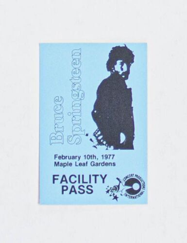 1977 Bruce Springsteen Maple Leaf Gardens Toronto Facility Pass Mint 91