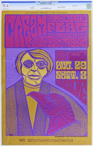 1967 BG-80 Cream Electric Flag Fillmore Auditorium Poster CGC 9.6