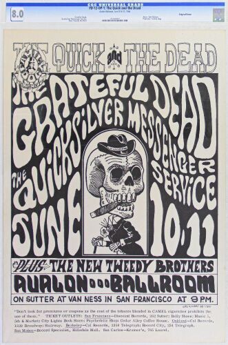 1966 FD-12 Grateful Dead Avalon Ballroom Poster CGC 8.0