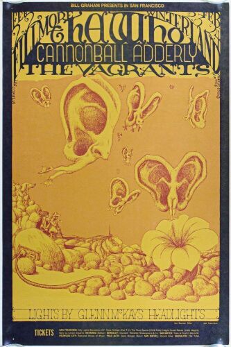 1968 BG-108 The Who Winterland & Fillmore Auditorium Poster Excellent 79