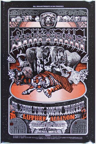 1970 BG-248 Santana Dr John Fillmore West Poster Near Mint 83