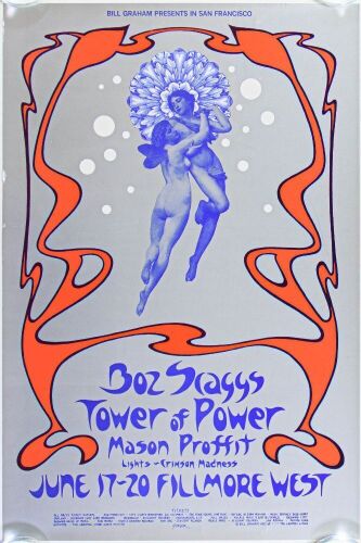 1971 BG-285 Boz Scaggs Fillmore West Poster Near Mint 81