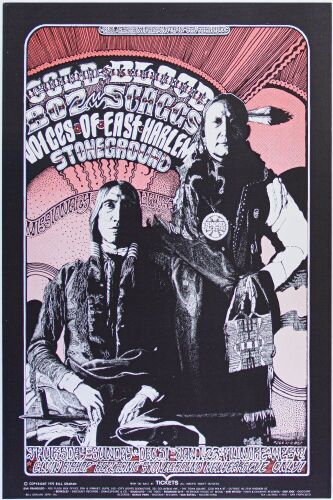 1971 BG-264 Cold Blood Boz Scaggs Fillmore West Poster Near Mint 87
