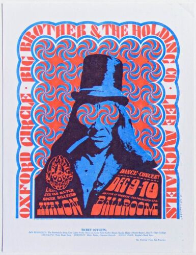 1966 FD-38 Big Brother Janis Joplin Oxford Circle Avalon Ballroom Handbill Excellent 79