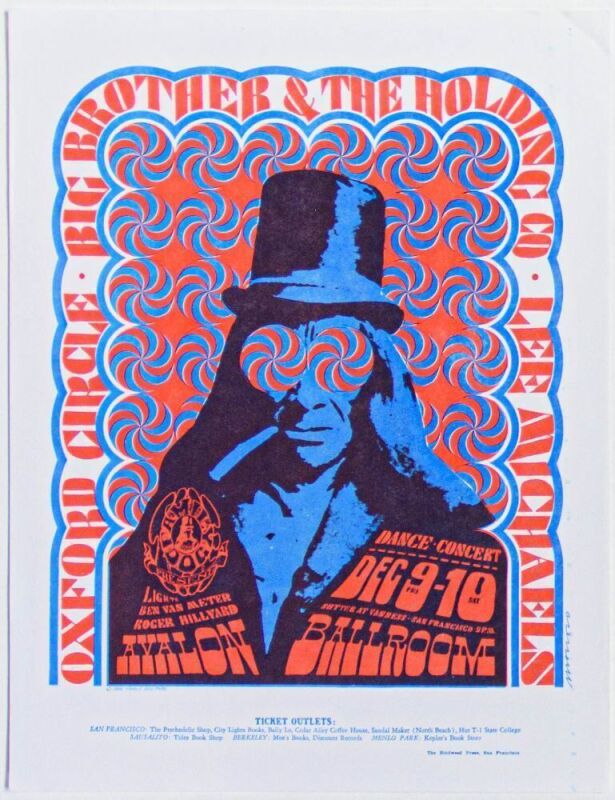 1966 FD-38 Big Brother Janis Joplin Oxford Circle Avalon Ballroom Handbill Excellent 79