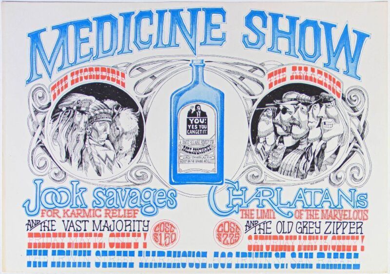 1967 AOR-2.300 The Charlatans Irwin Street Warehouse San Rafael Poster Near Mint 81