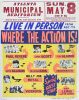 1966 Paul Revere and the Raiders Atlanta Municipal Auditorium Cardboard Poster Extra Fine 63