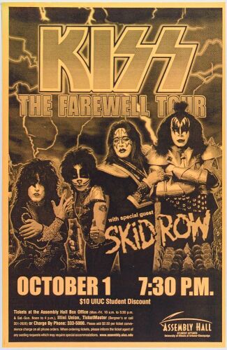 2000 Kiss Assembly Hall University of Illinois Poster Excellent 77