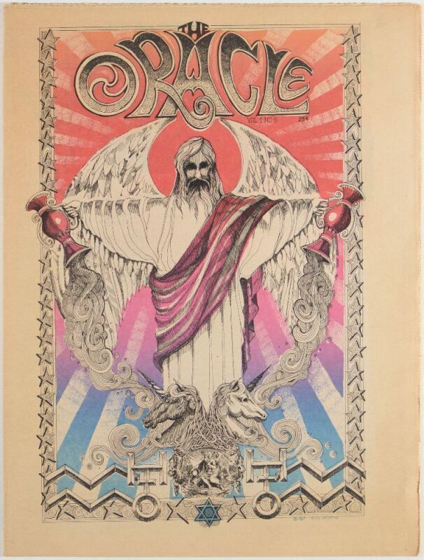 1967 Rick Griffin The Oracle Underground Newspaper Volume 1 Number 6 Near Mint 85