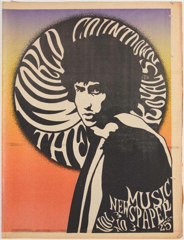 1967 Bob Dylan World Countdown Music Newspaper Near Mint 83