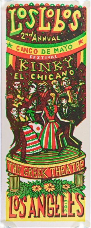 2013 Los Lobos The Greek Theatre Poster Mint 91