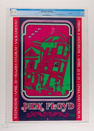 1988 BGP-22 Pink Floyd Hughes Stadium Poster CGC 9.9