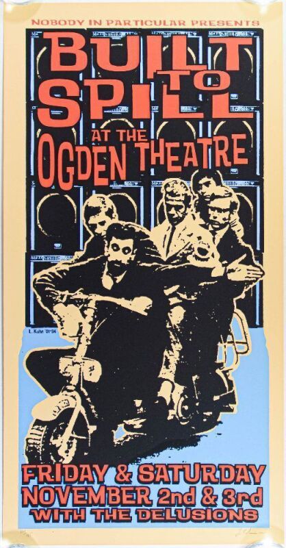 2005 Built to Spill Ogden Theatre Devner LE Signed Kuhn Poster Mint 91