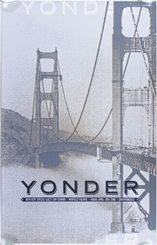 2008 Yonder Mountain String Band The Warfield Theatre Poster Near Mint 89