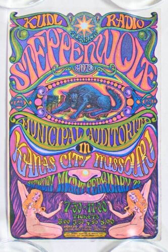 1969 Steppenwolf Kansas City Municipal Auditorium Handbill Excellent 71