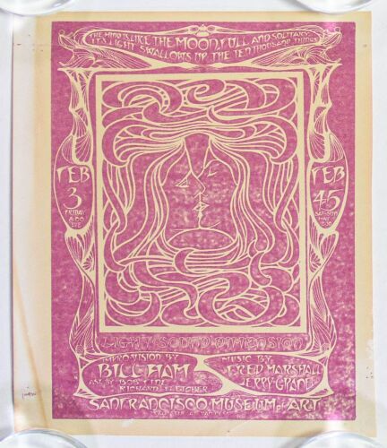 1967 Bill Ham's Light Sound Dimension San Francisco Museum of Art Handbill Extra Fine 63