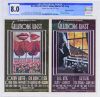1969 BG-180 & 181 Johnny Winter Santana Fillmore West Double Postcard CGC 8.0