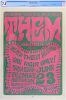 1966 BG-12 Them with Van Morrison Fillmore Auditorium Poster CGC 7.5